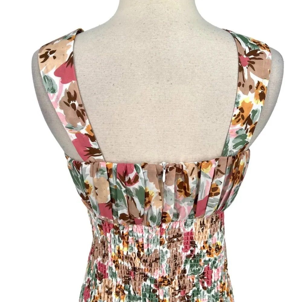 Runaway Acantha Floral Sweetheart Smocked Bodycon Mini Dress Size XL NWT - Image 8