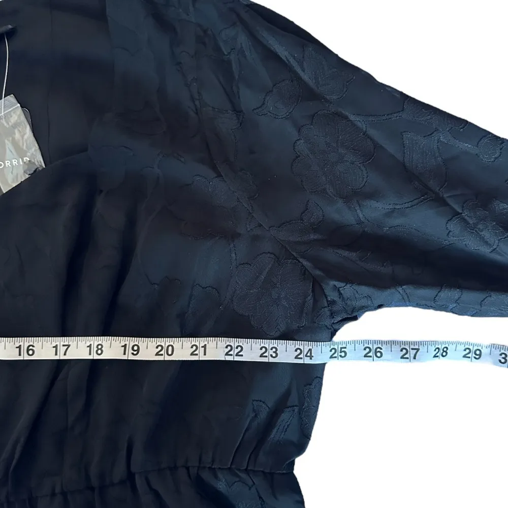 Torrid Black Peplum Chiffon Clip Floral Puff Sleeve Top Size 3 or 3X or 22-24 - Image 14