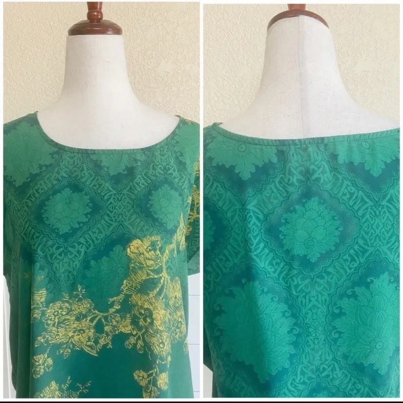CAbi Green with Envy Dressy Blouse Style 597 Small EUC - Image 6