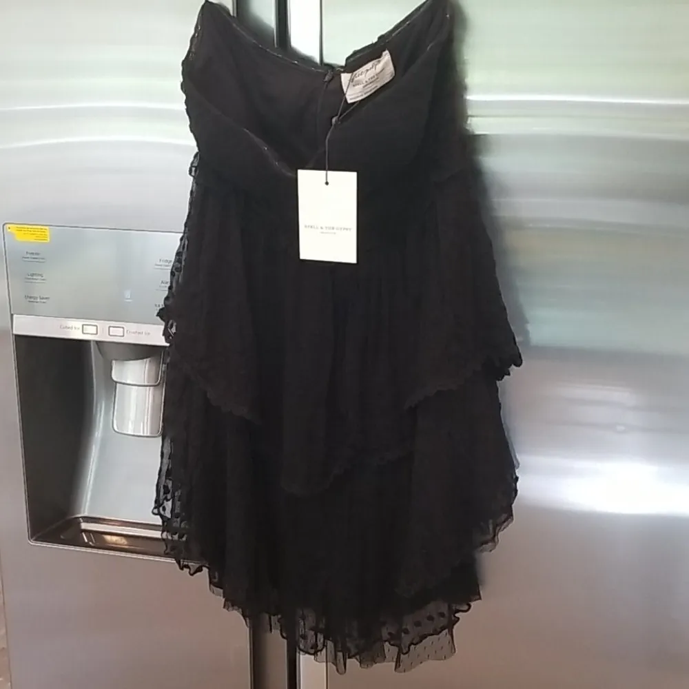 💕FREE PEOPLE X SPELL GYPSY💕 Mira Bustier RaRa Dress Black Large L NWT - Image 9