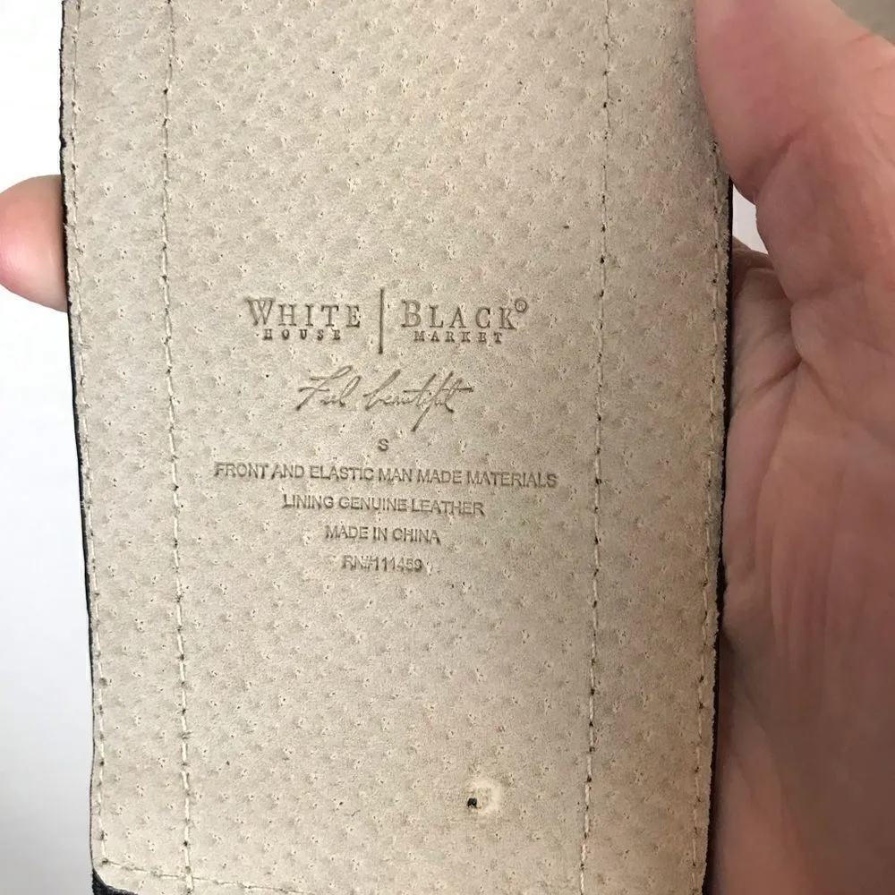 WHBM Faux snakeskin wide stretchy belt S - Image 7