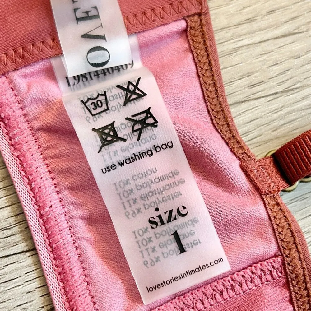 Love Stories Celia Satin Bra in Pink Size 1 (US 8 A/B Cups) - Image 6