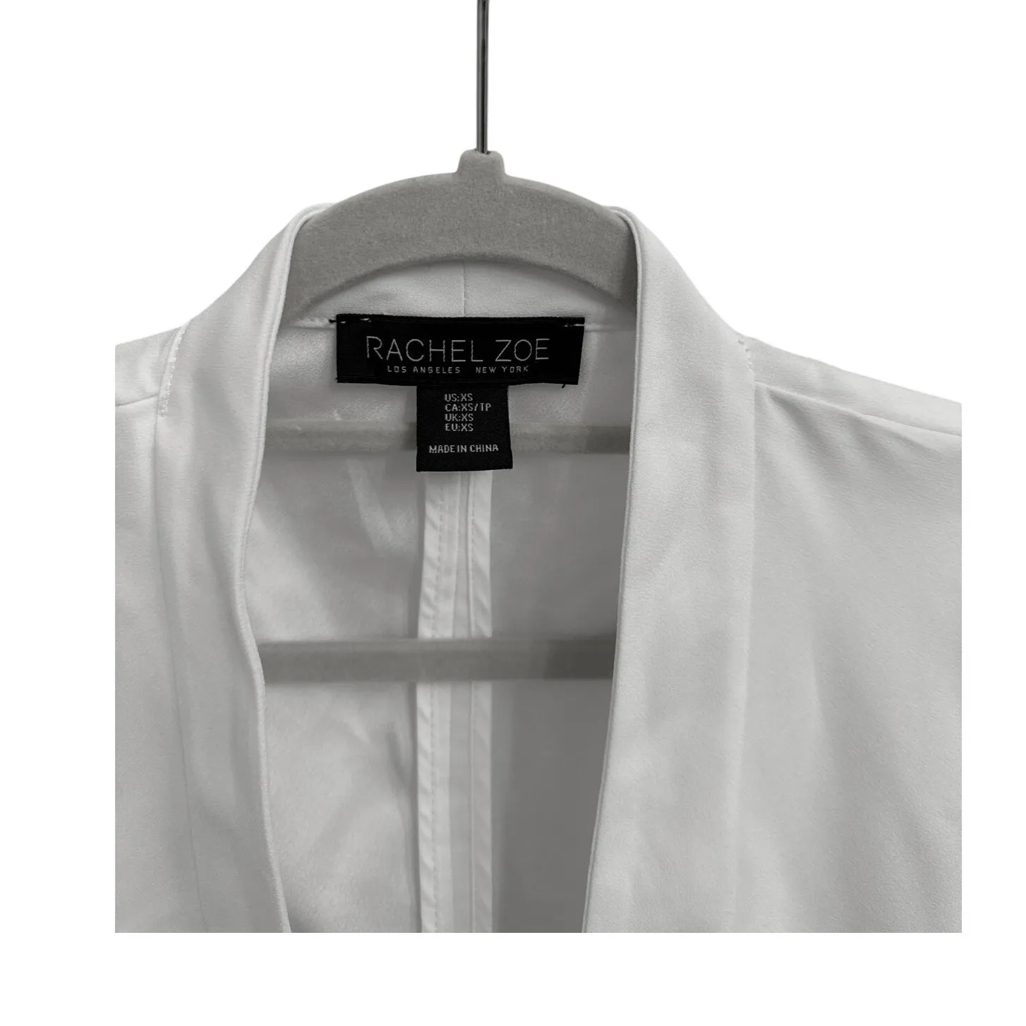 Rachel Zoe Preppy Professional White Scrunch Sleeve Lightweight Blazer Size XS - Image 3