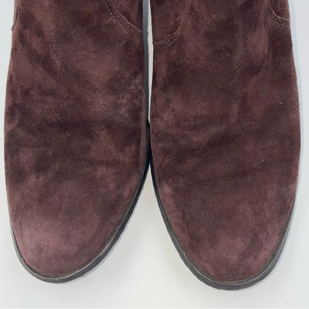 Array Chocolate Brown Suede Short Boots with leather lining Size 8.5 N - Image 7