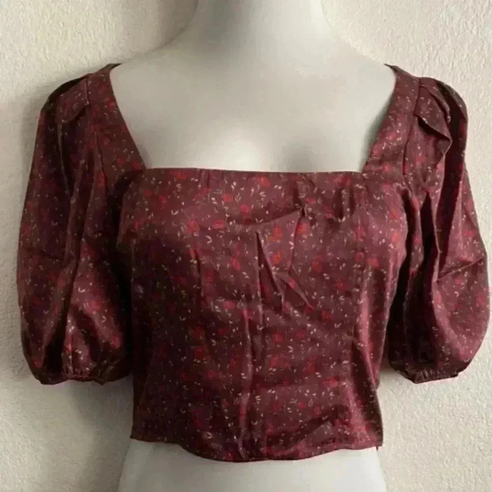 🆕Senlis Whispy Rose Michele Puff Sleeve Top S🆕 Purple - Image 5