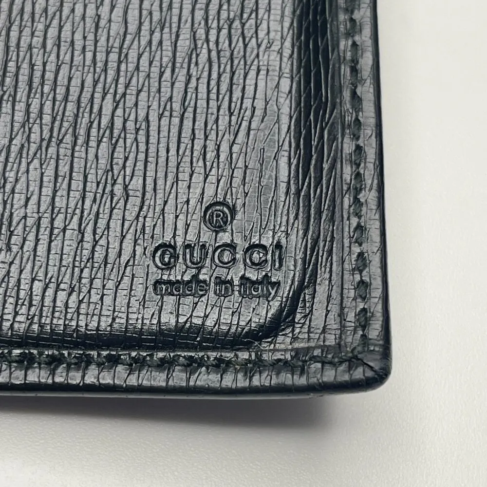 Gucci Calfskin Interlocking G Continental Wallet Black - Preowned - Image 14