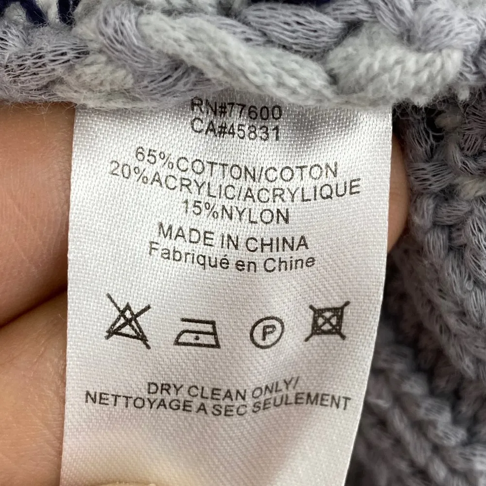 Chaser Chunky Textured Knit Open Back Sweater Sz M - Image 7