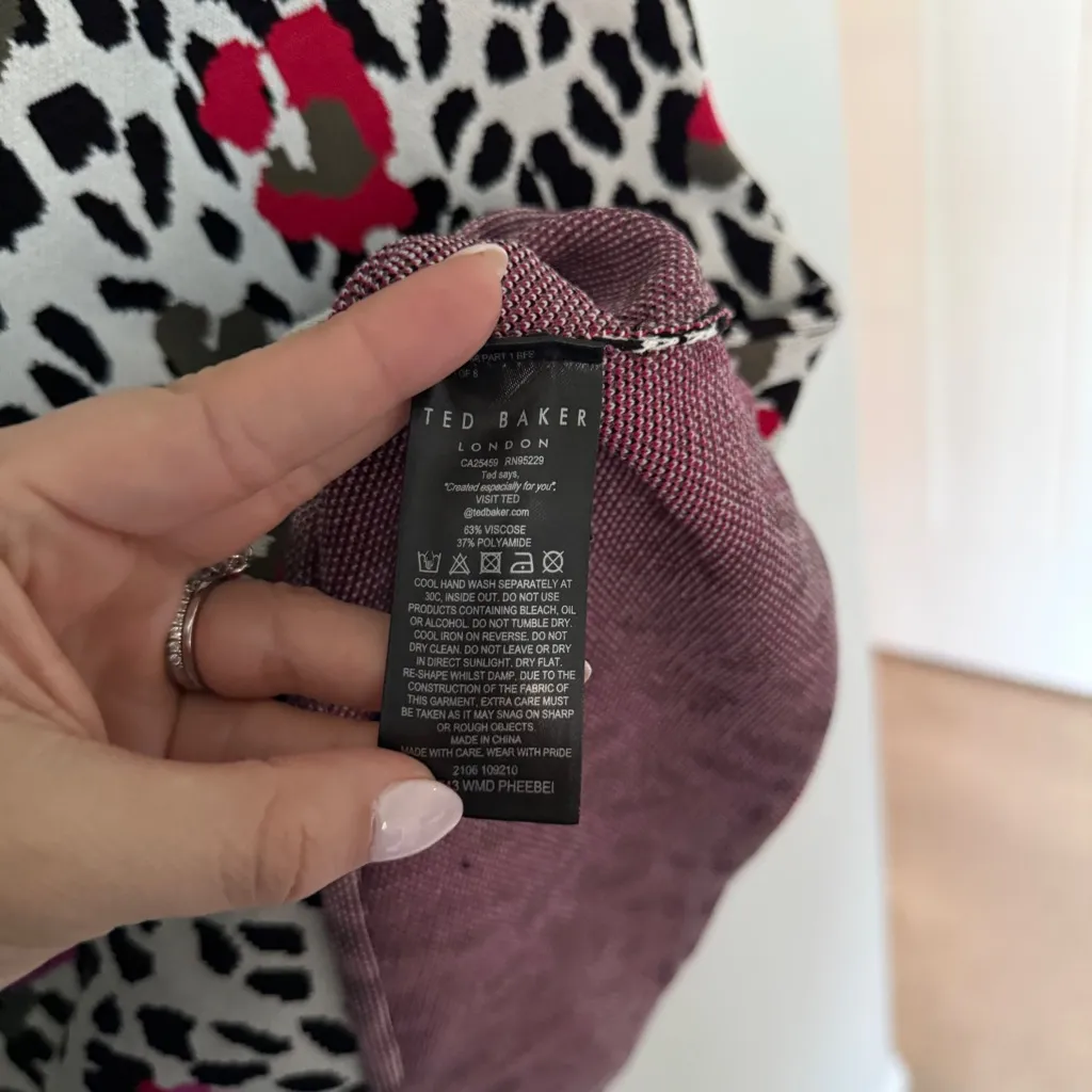 Ted Baker Pheebei Leopard Floral Print Wilderness Knit Dress Sleeveless - Image 5