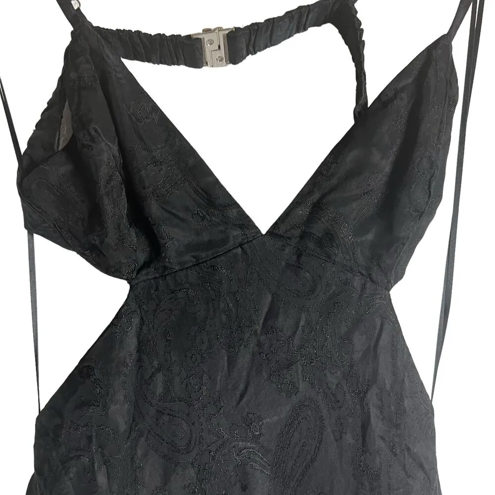 Third Form Black Paisley Triangle Cut Out Sleeveless Midi Dress Size 6 - Image 8