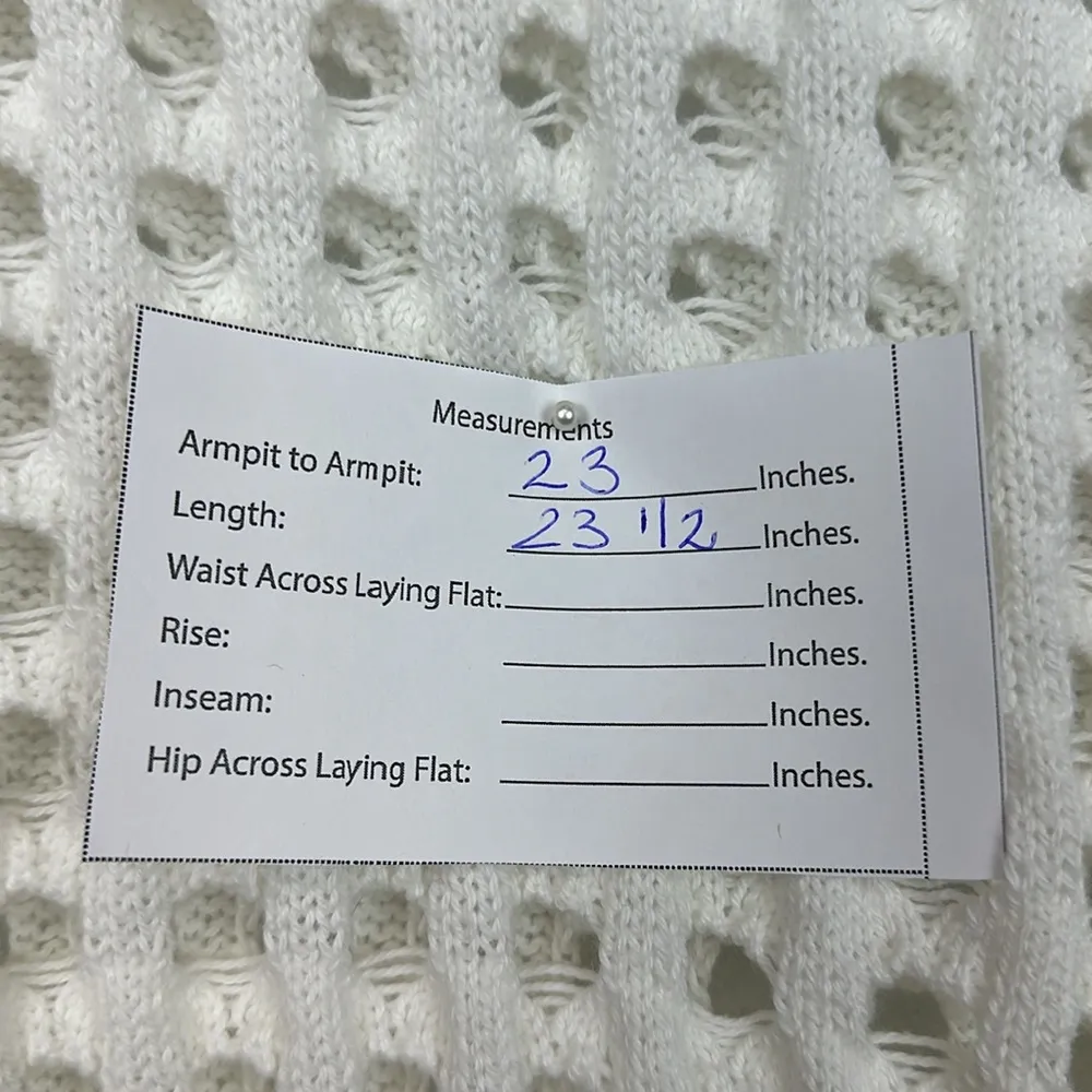 BASICS Cotton Open Stitch Crewneck pullover Sweater Sz PXXS - Image 8