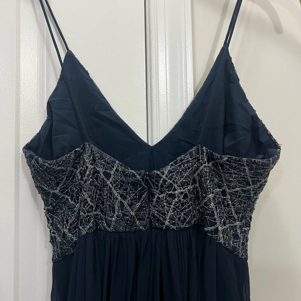 Badgley Mischka Navy Blue Ballerina Gown Size 0 US $1,100 - Image 7