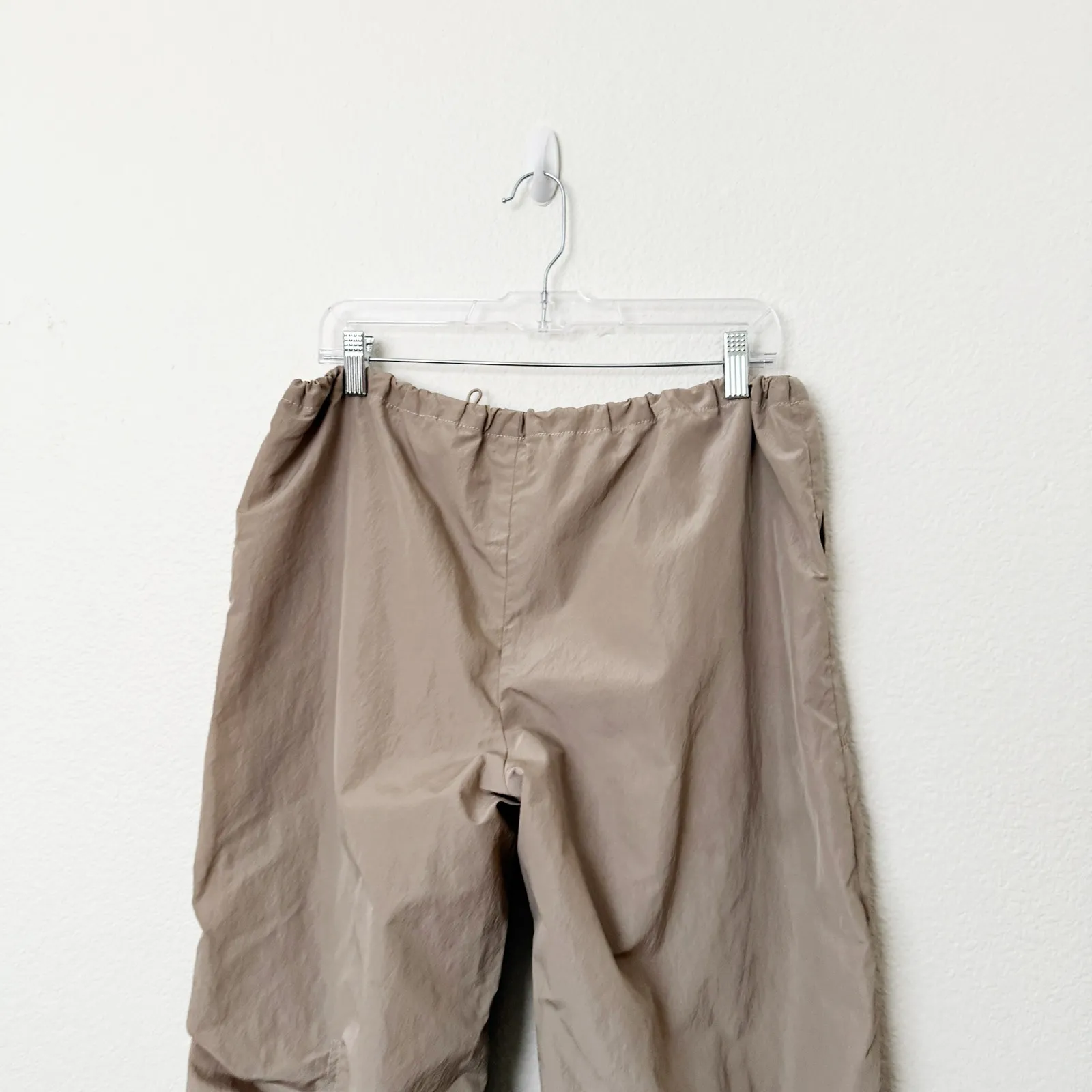 [I.AM.GIA] Tan Hester Pull-On Elastic Waist Low Rise Parachute Pants Sz Medium M - Image 5