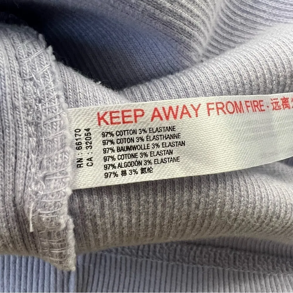 UO Out From Under Ryan Ribbed Half-Zip Cropped Tee in Lavender - Image 10