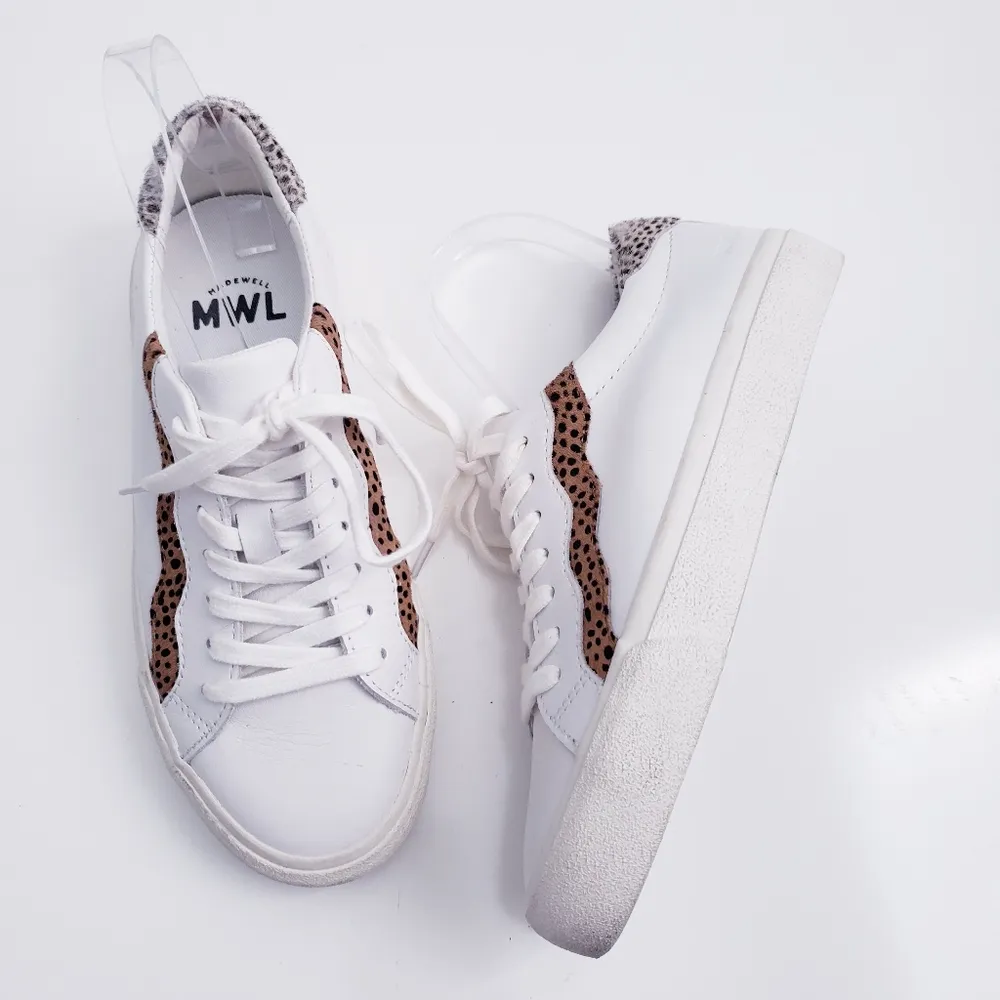 Madewell Sidewalk Low Top Animal Leppard Sneakers - Image 2