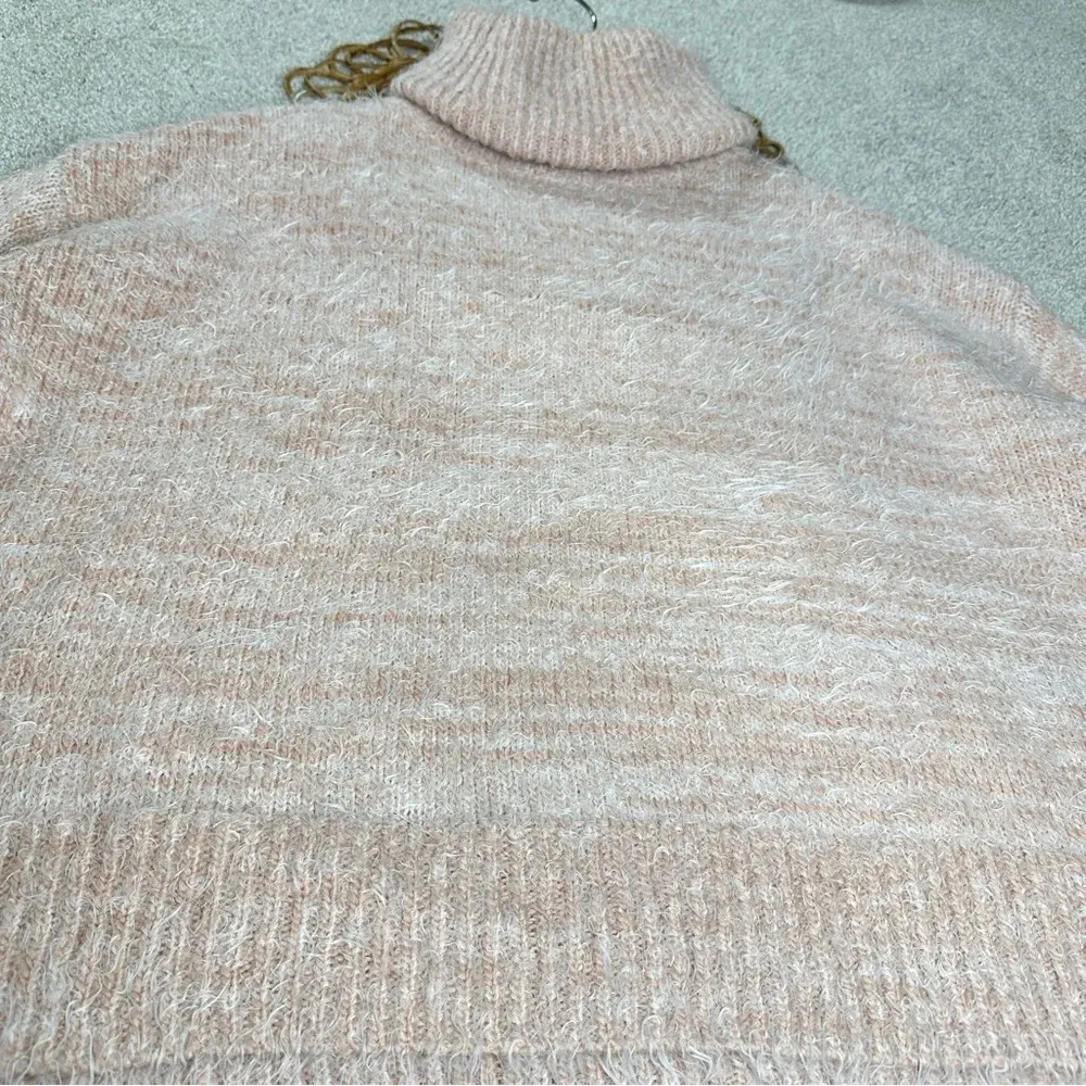 Show Me Your Mumu Fatima Turtleneck Sweater Fuzzy Pink Knit Wool Blend Size S - Image 9
