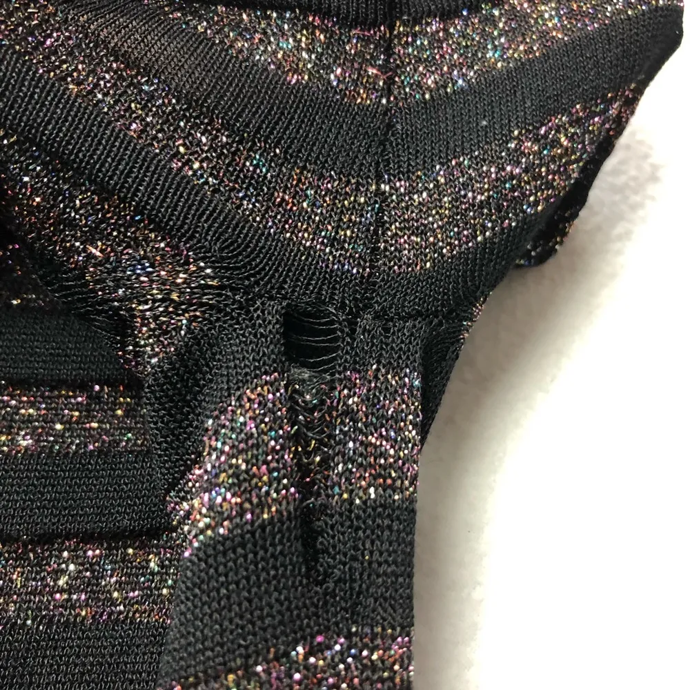 Trina Turk Metallic Striped Sheer Mini Shirt Dress - Image 8