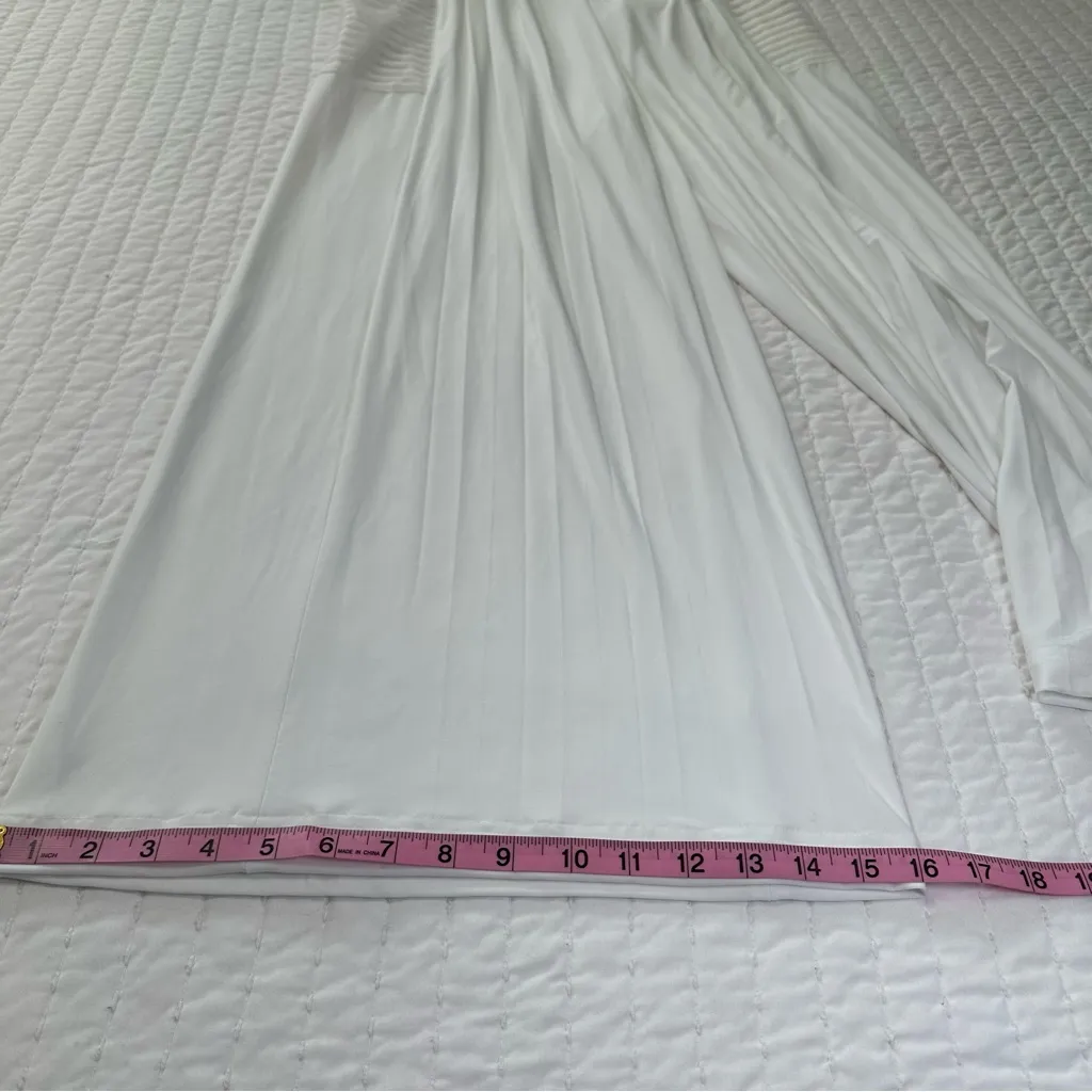 Norma Kamali Geralyn Short Sleeve Snow White Wide-Leg Jumpsuit Size S/36 - Image 6