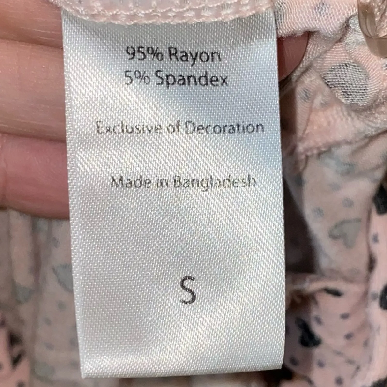 Betsey Johnson Heart Print Sleep Shirt Small Pink Girly Lounge Aesthetic - Image 5