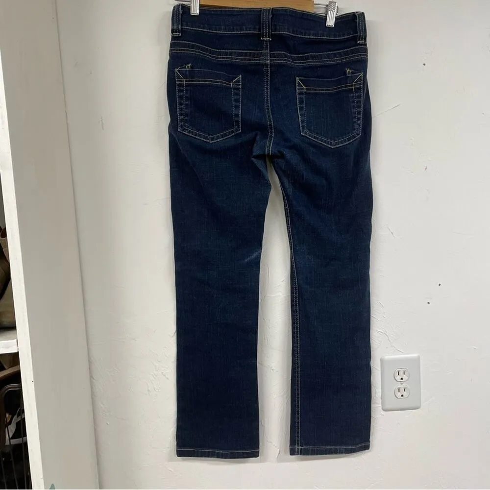 Authentic Denim Dark Wash Straight Leg Jeans Womens 10P Blue Denim Fall Casual - Image 7