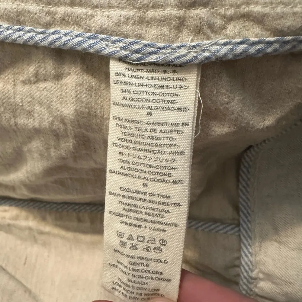 FREE PEOPLE Simply Perfect Blazer Natural Linen Size XS - Image 5