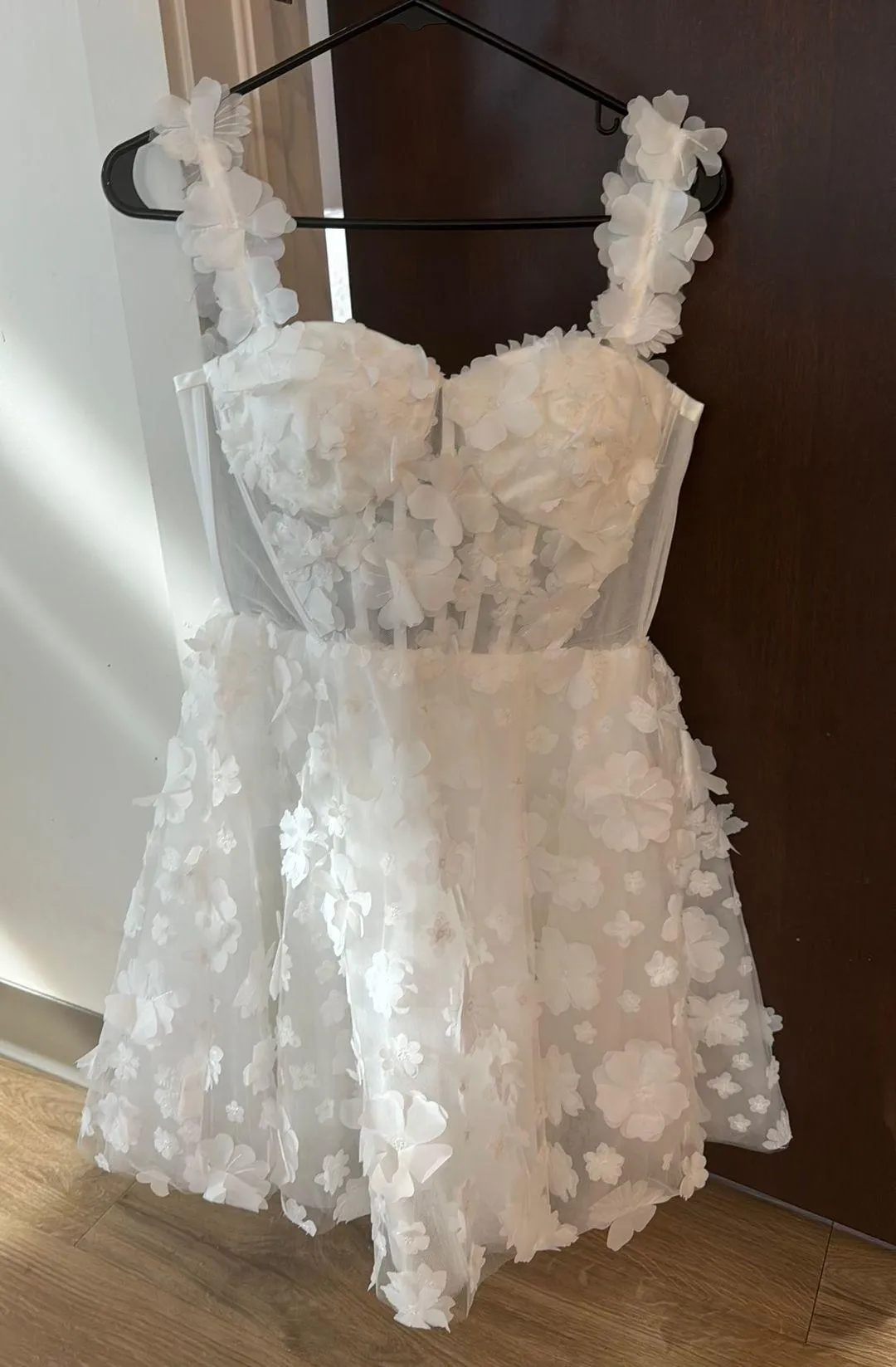 Florence 3D Floral Applique Mini Dress - Image 2