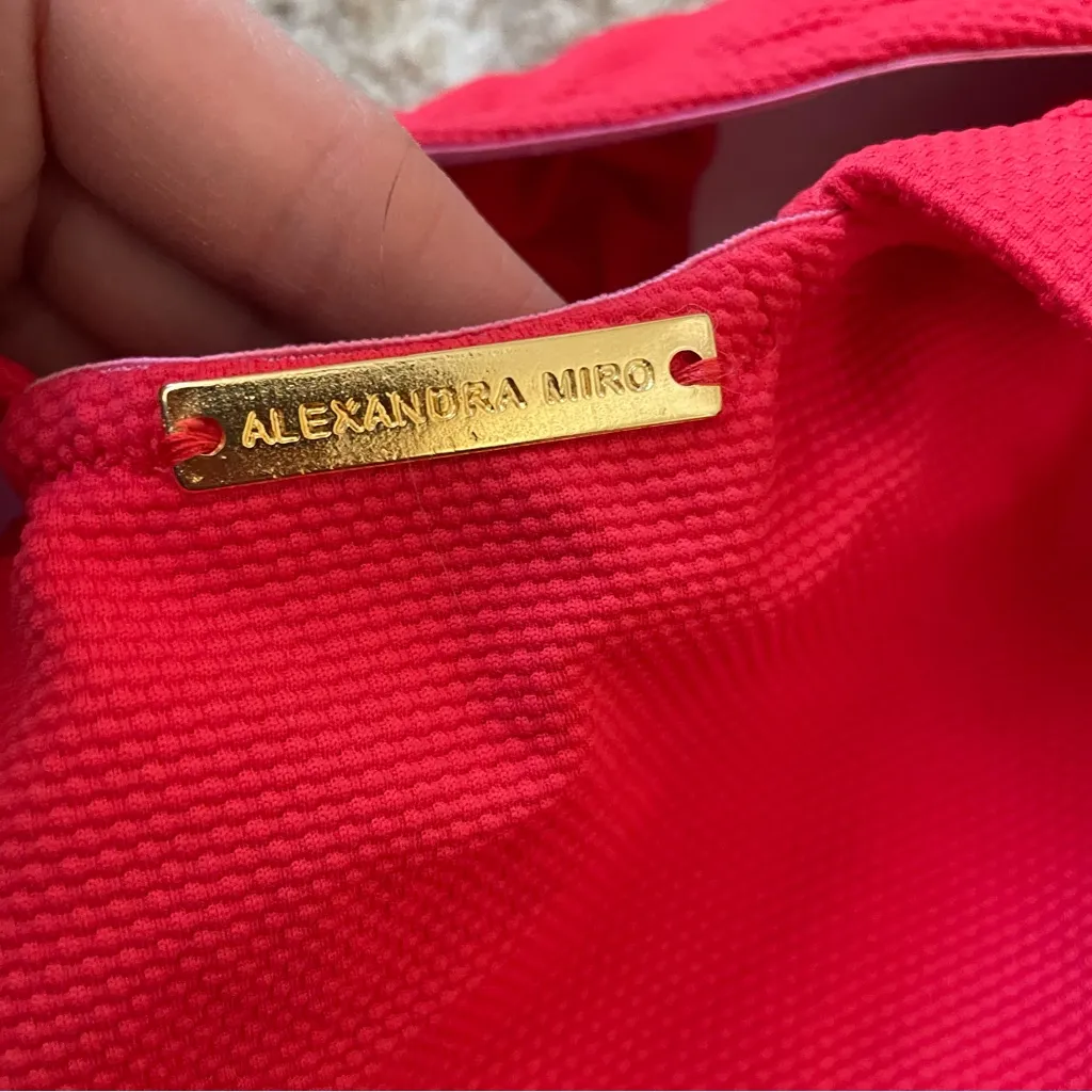 Alexandra Miro Audrey One Piece Swimsuit in Coral Red Estimated XS - Image 6