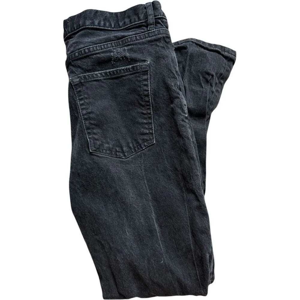Womens Free People We The Free Distressed Black Straight Leg Jeans - Sz 29 - Image 3