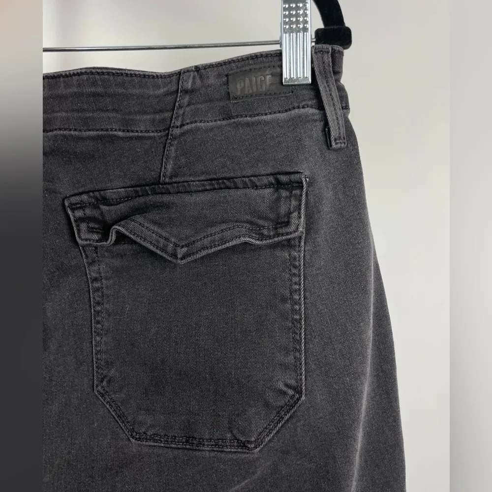 Paige‎ Faded Mist Black Mayslie Relaxed Cropped Jogger Jean Pants Size 32 - Image 8