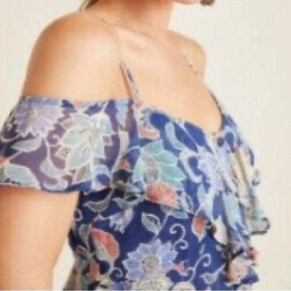 Maeve Anthropologie Mariposa Shoulder Ruffled Top 14” - Image 3