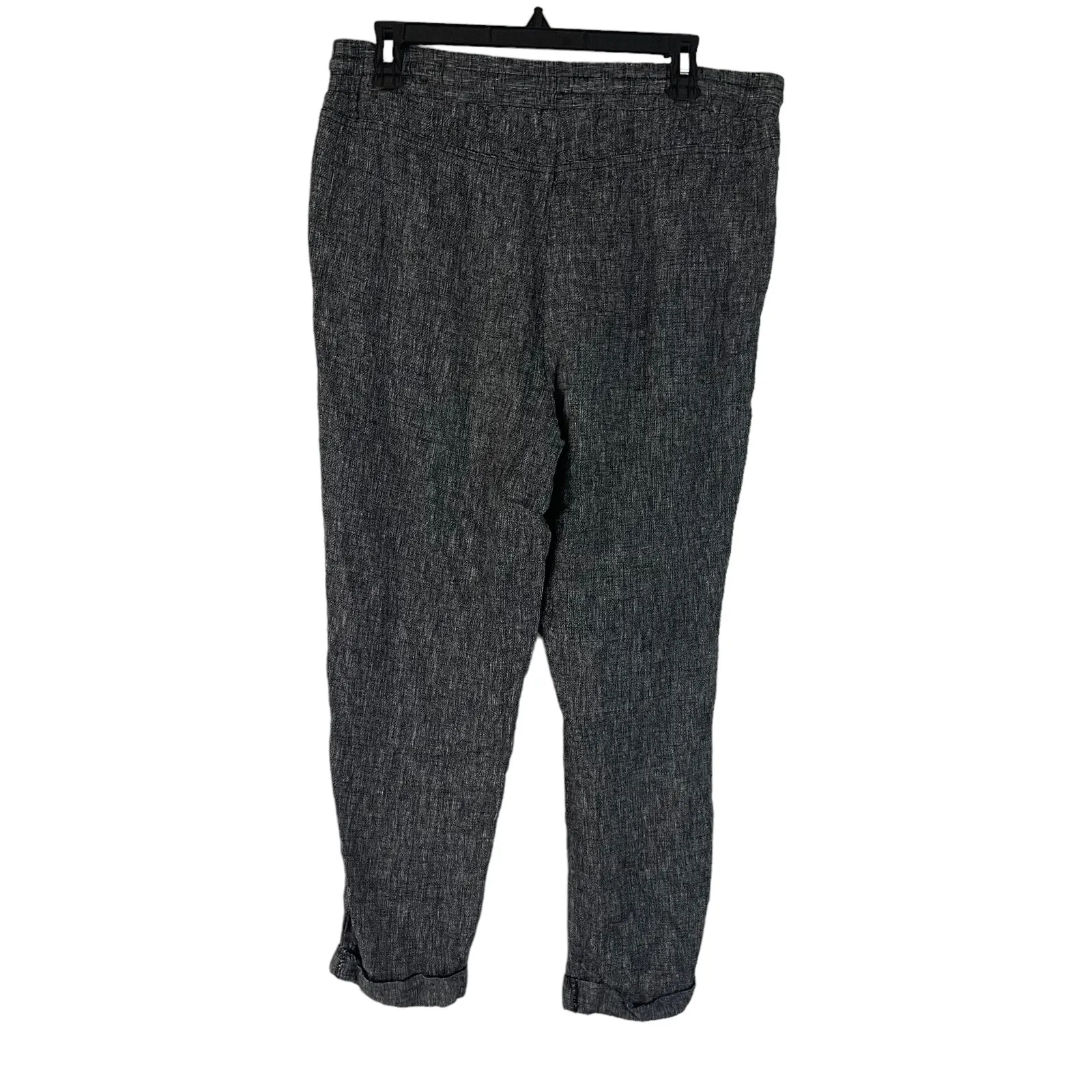 Ellen Tracy Women's Size Medium‎ Linen Viscose Pull On Grey Pants - Image 4