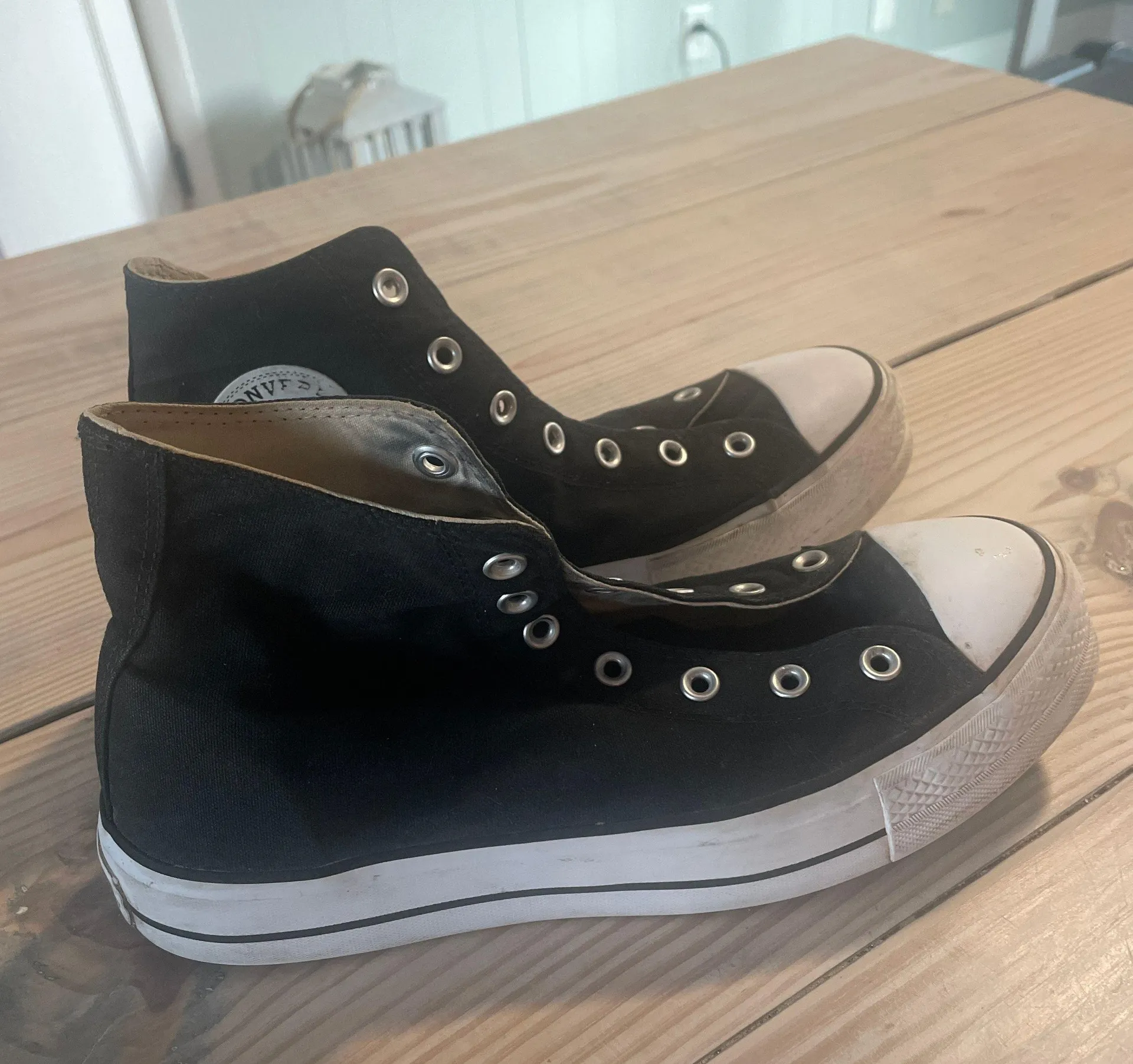 Converse Black Platform high tops - Image 2