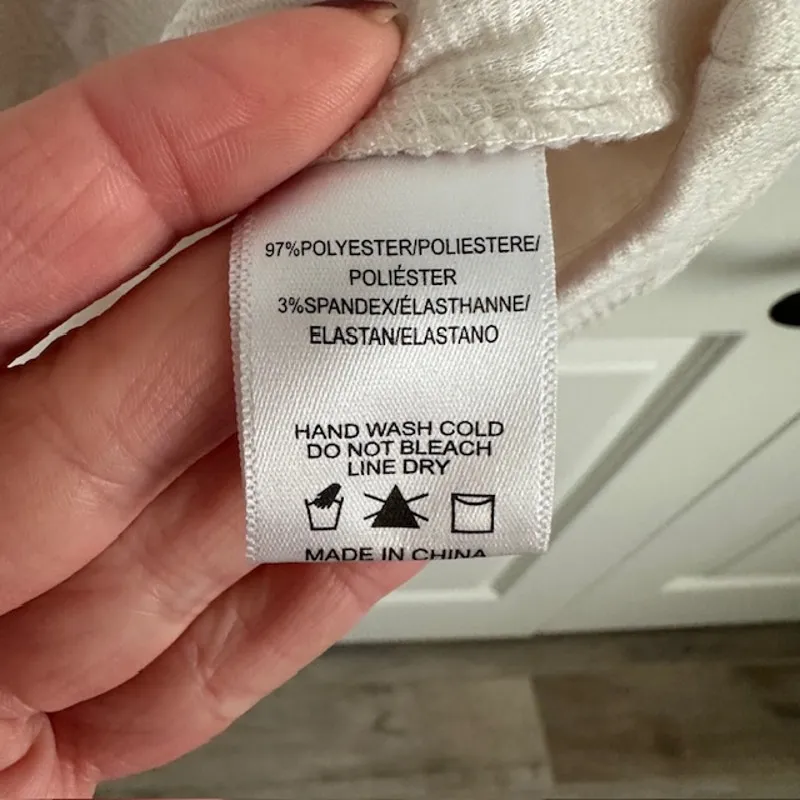 Anthropologie Sunday In Brooklyn Mollie Button Shoulder Top Mock Neck S Cream - Image 10