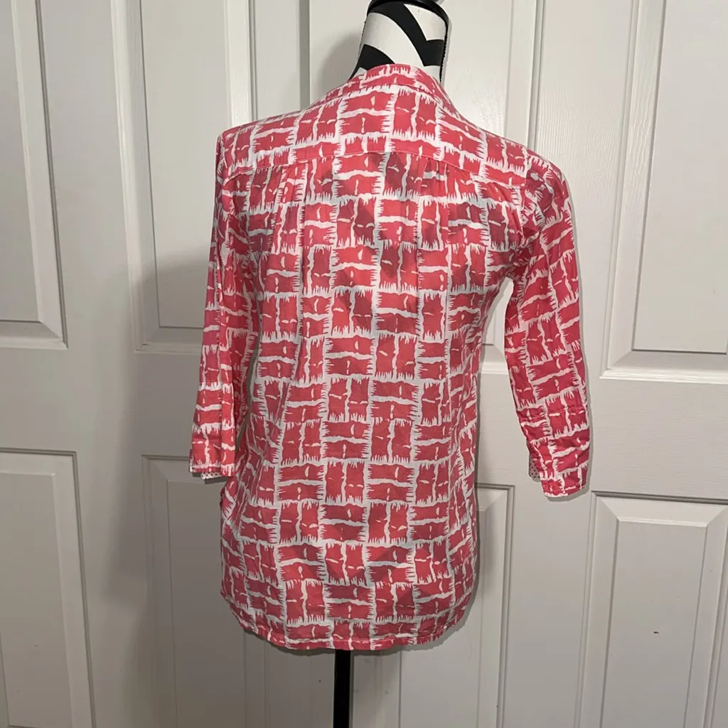 Roberta Roller Rabbit Pink and White Patterned Tunic - Image 3