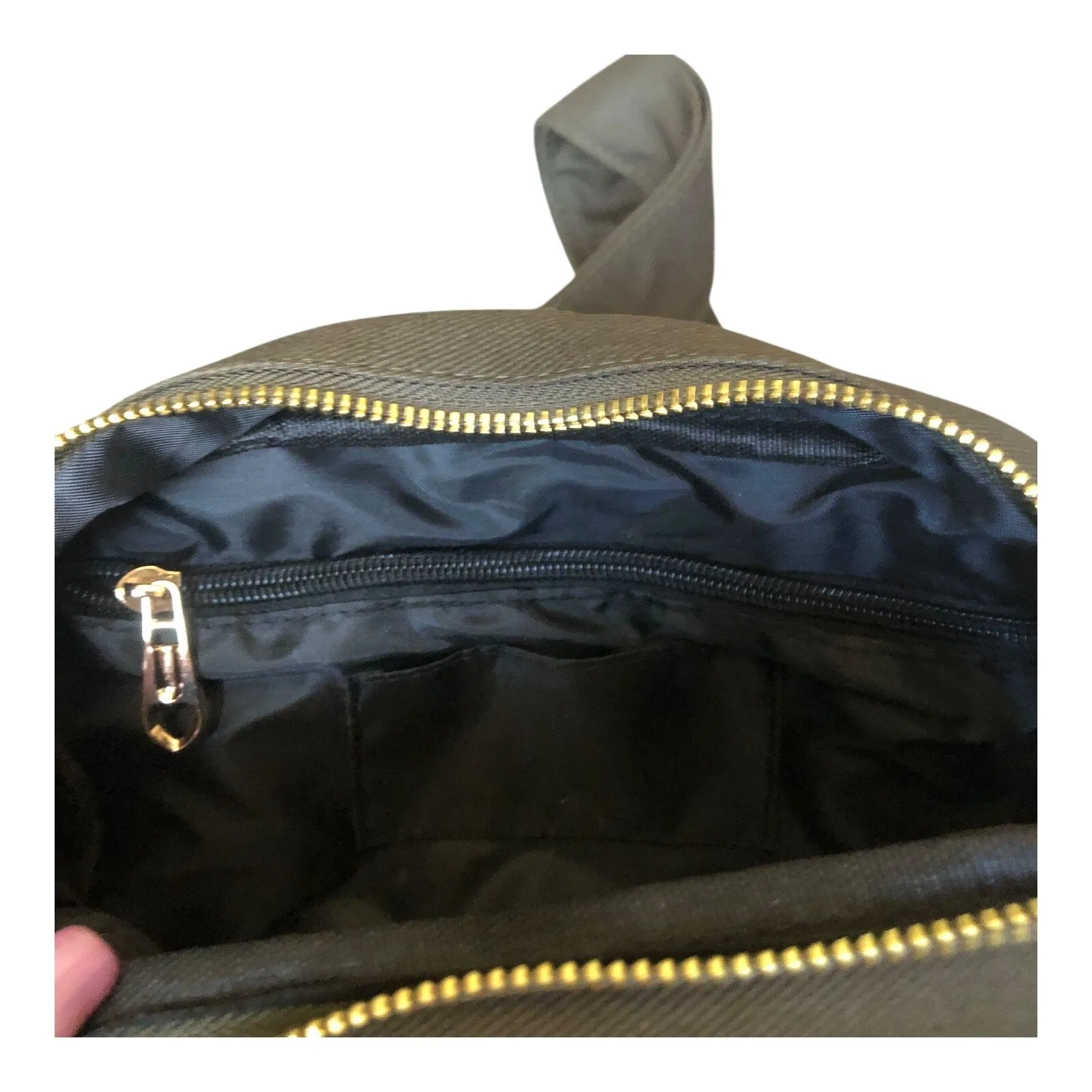 626 x Marissa Leigh Signed Camo Denim Crossbody Bag Detachable Adjustable Strap Green - Image 14