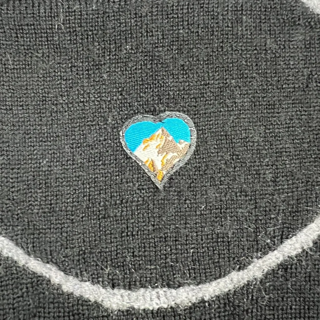 Kuhl Sweater Womens Small Black Gray 100% Merino Wool 1/4 Zip Long Sleeve Knit S - Image 9