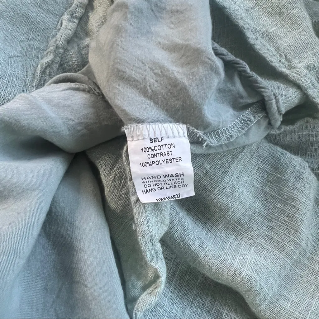 Vestique Green‎ Crochet Boho Mini Dress Tassel Sleeveless Cotton Blend Size M - Image 4