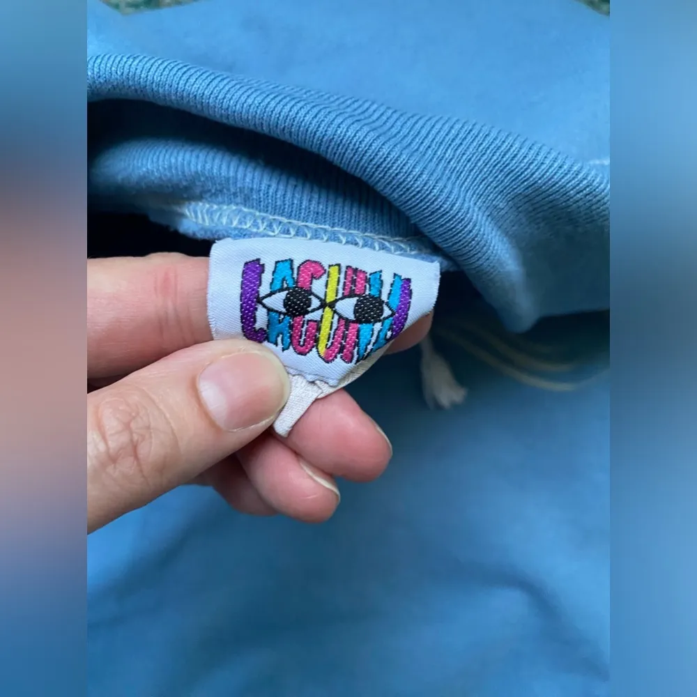 90s Laguna Sport neck tie soft worn in blue logo sweatshirt, size XL - Image 7