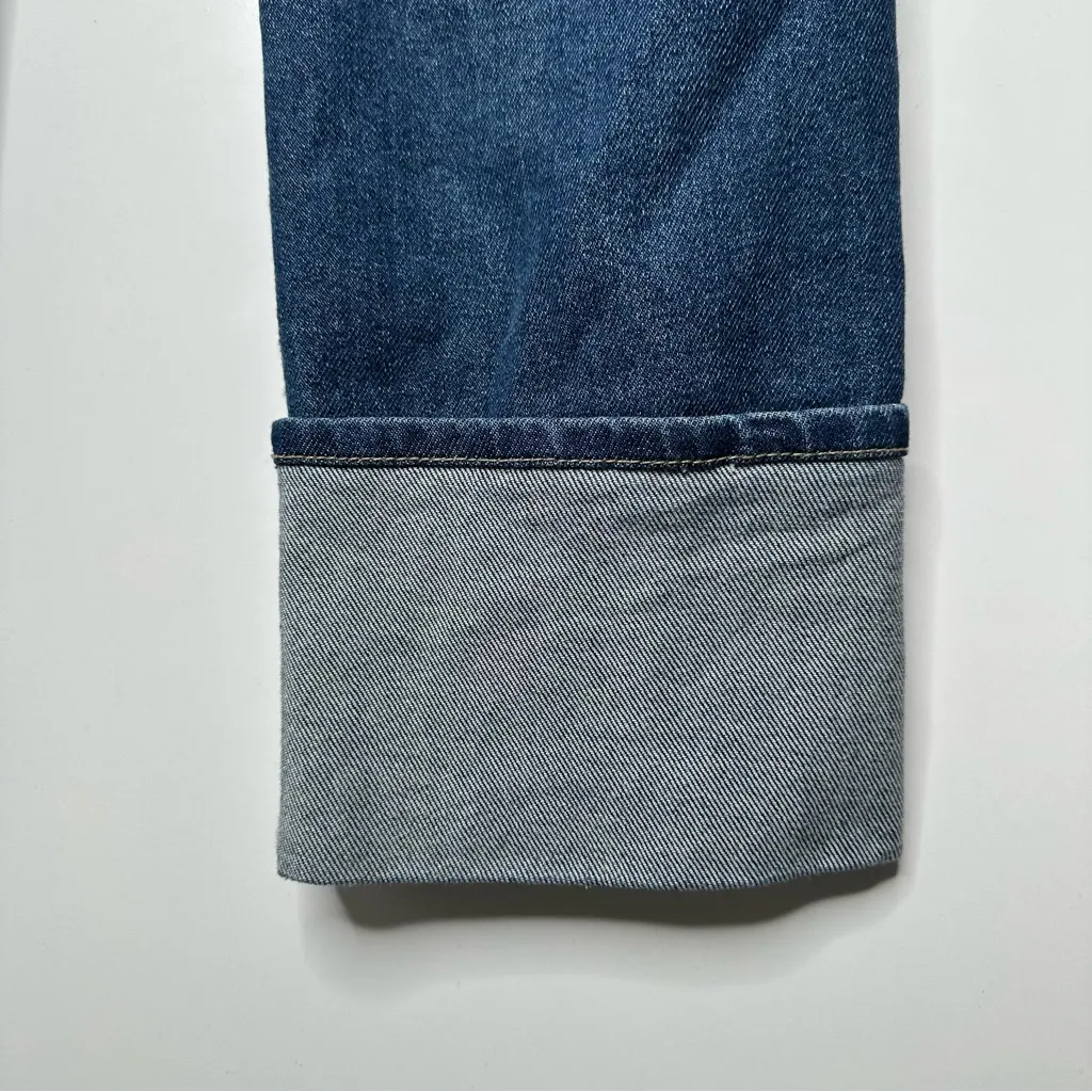 EVEREVE Ever Straight Button Fly Jeans Cuffed Hem Size 28 - Image 6