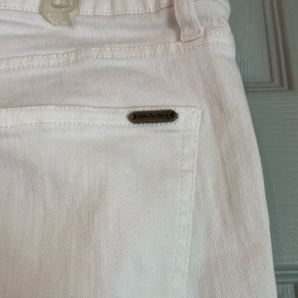 Matilda Jane Women's 14 White Cotton Spandex High Rise Stretch Skinny Jeans - Image 4