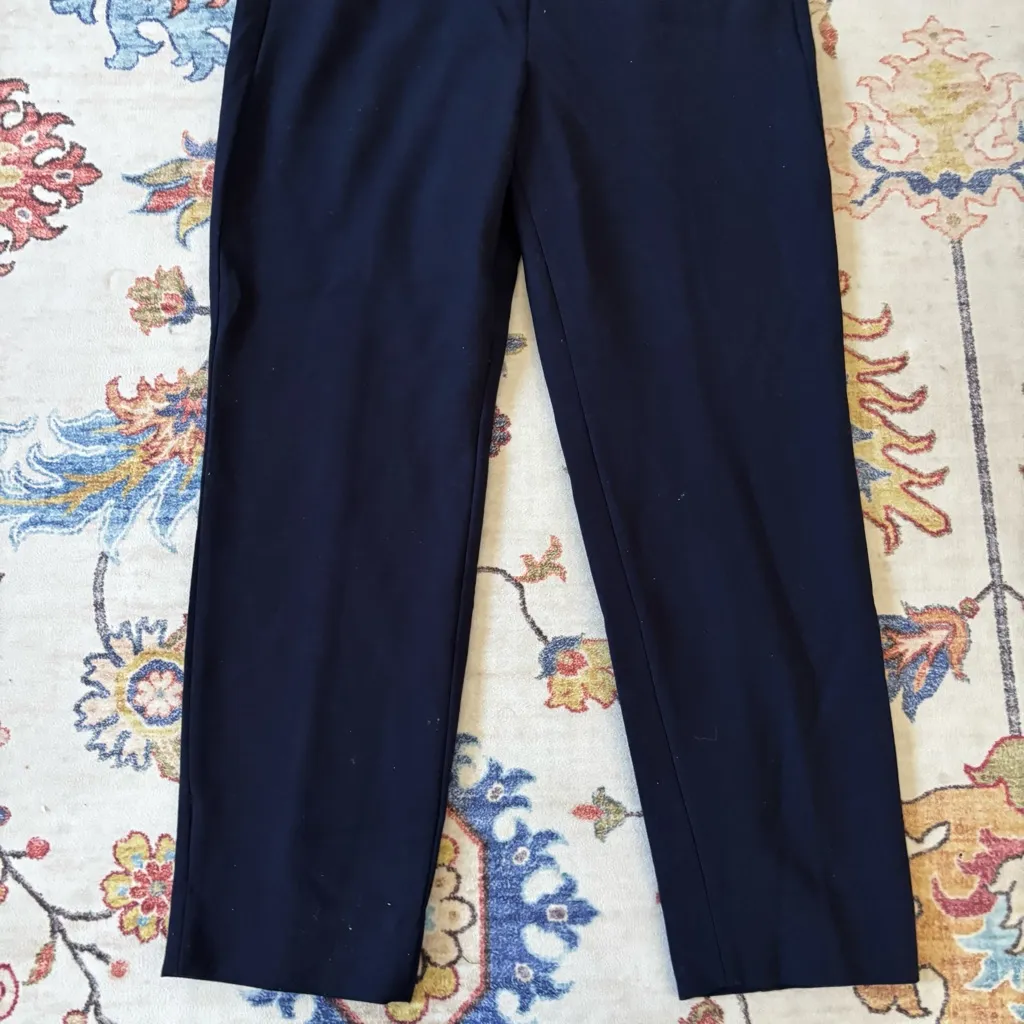 J. Crew 365 Cameron Navy Blue Slim Cropped Pants Four Season Stretch Size 10 - Image 6