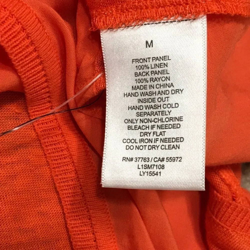 Tangerine linen/rayon top. NWT - Image 6