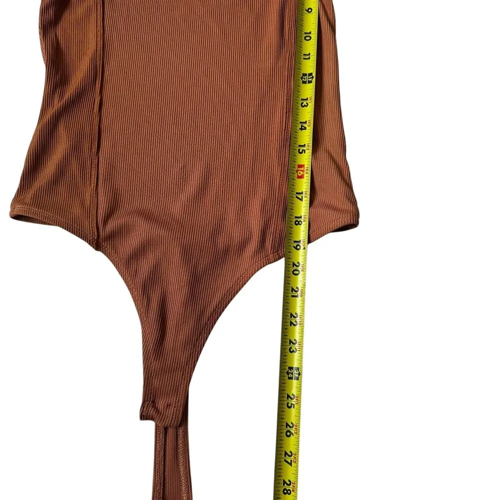 ReVamped Brown Bodysuit Tank Women Top Size Medium | 71-1 - Image 6