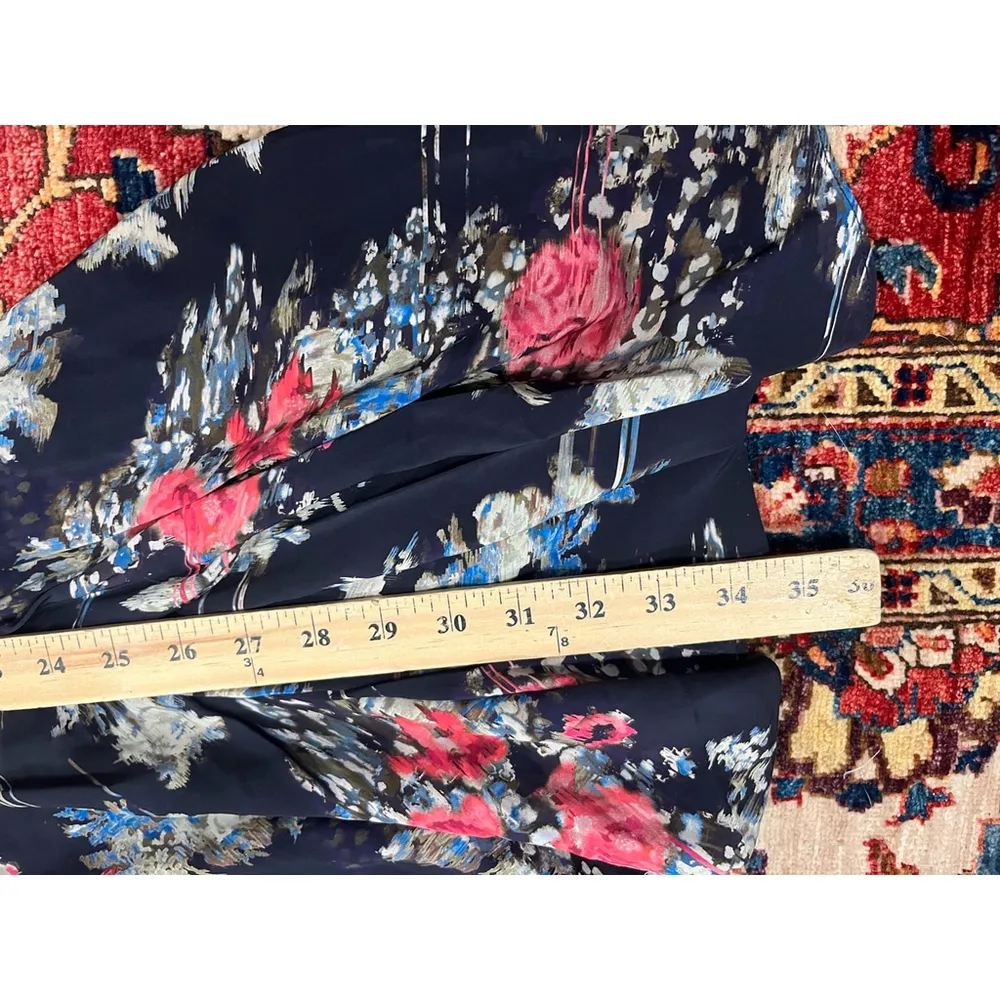 EUC IRO Paris Floral Azula Dress w Asymmetrical Gathering Size 38 - Image 6