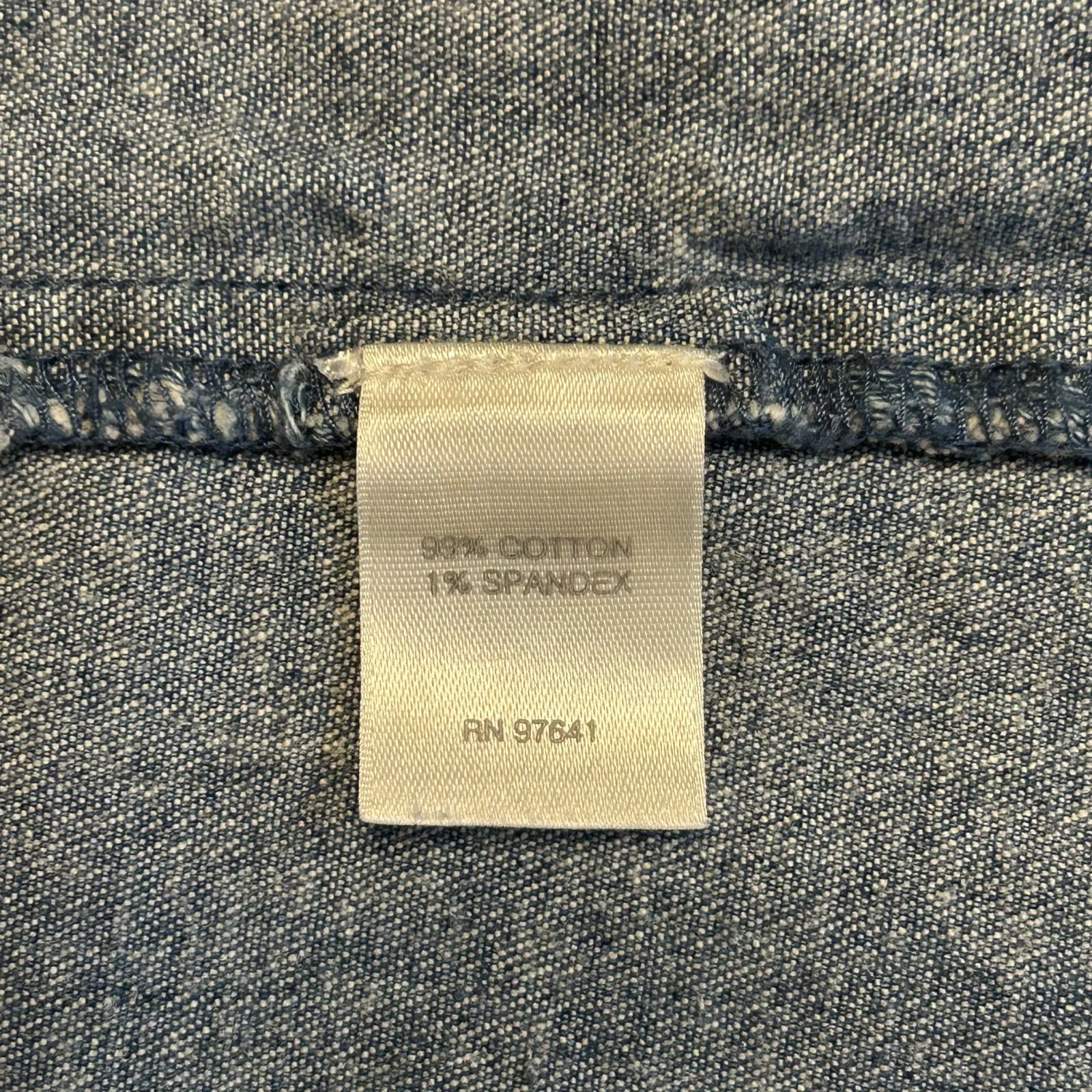 J. Jill Blue Western‎ Stretch Denim Tunic Shift Dress 3/4 Sleeve Classic Sz 12 - Image 3