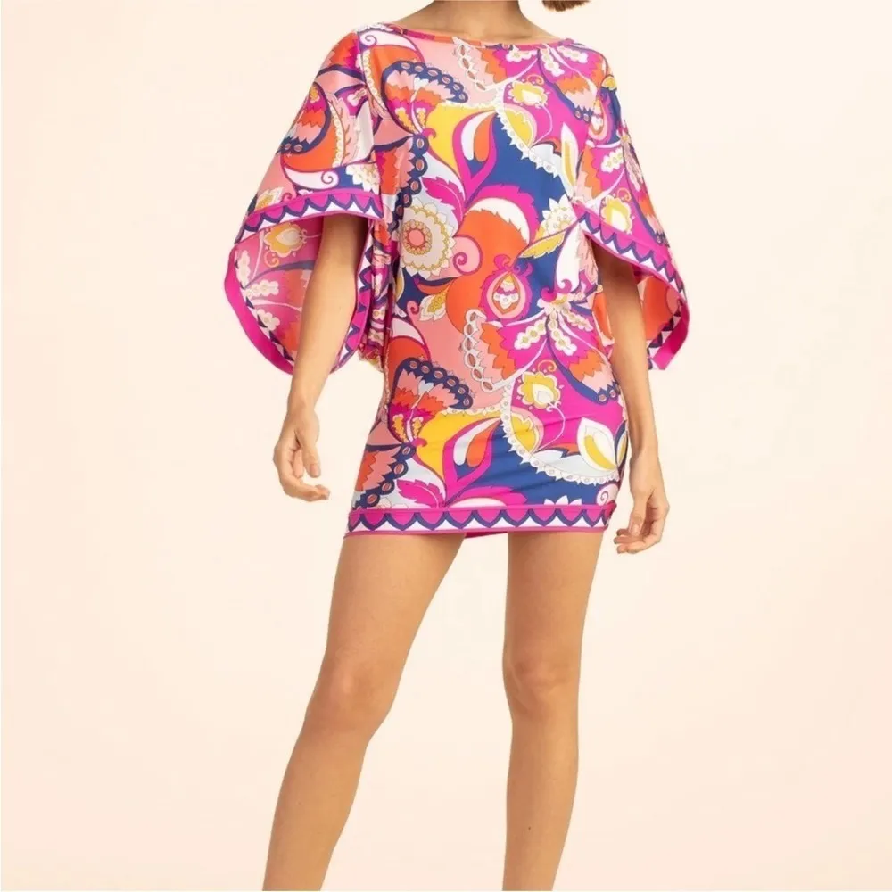 Trina Turk Sevilla multi colorful print swim tunic coverup dress S - Image 5