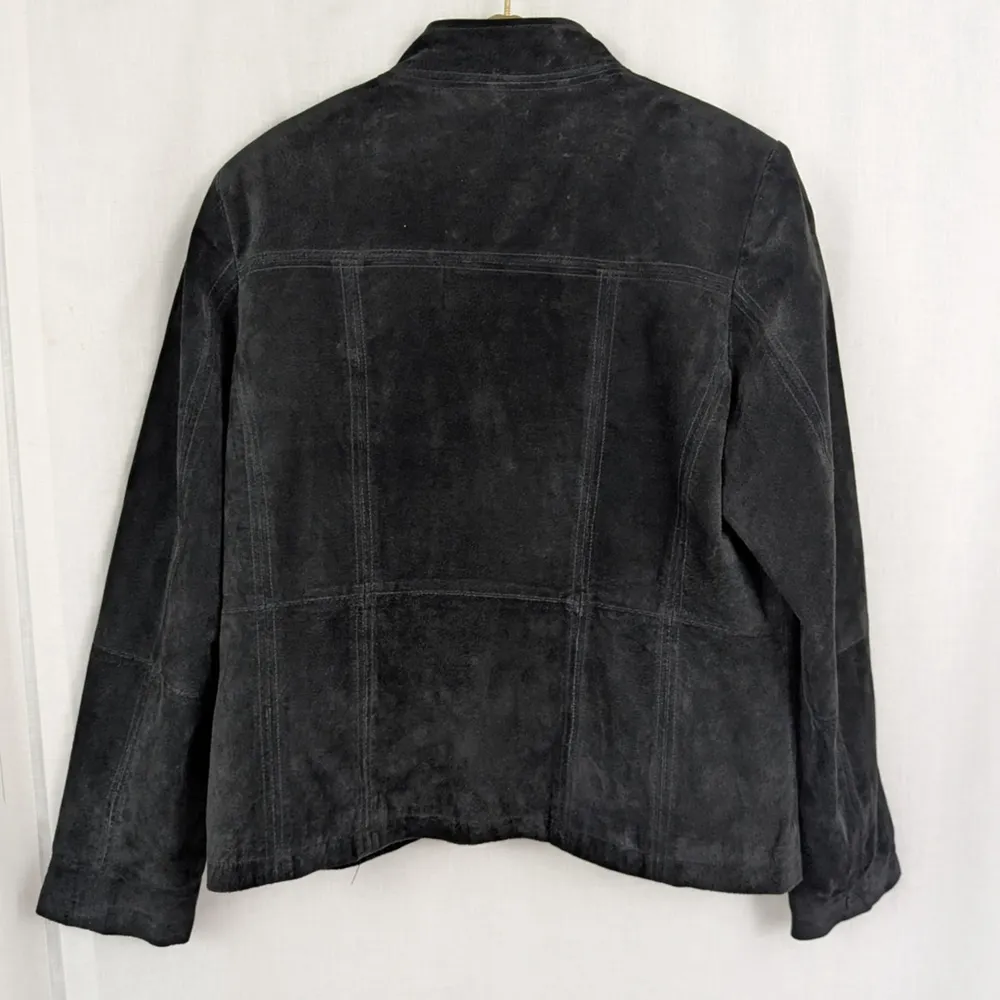 (R)elivity Black Suede Leather ' Jacket Juniors XL - Image 5