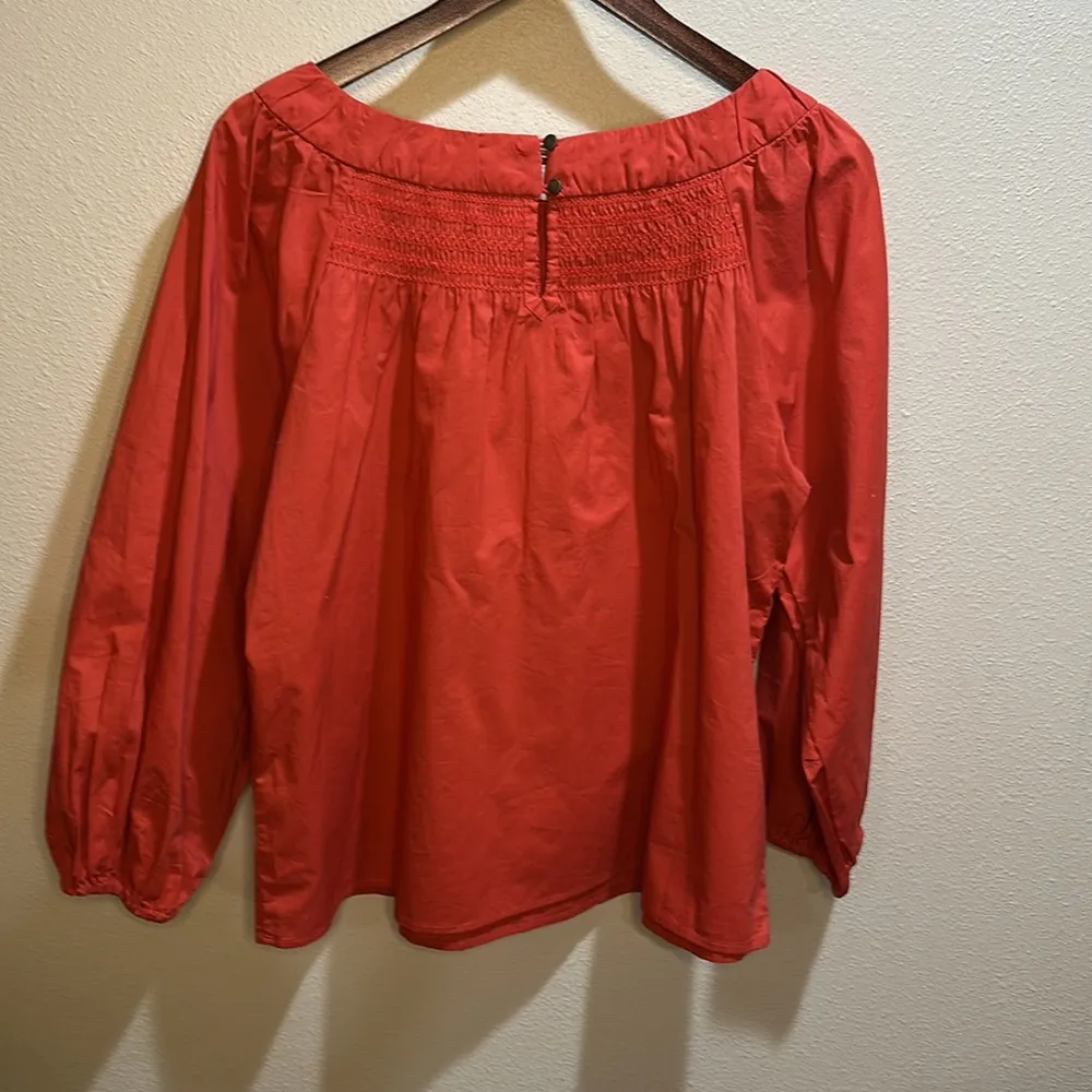 NWT Small Maeve by Anthropologie Maeve Jessie Smocked Swing Blouse - Image 3