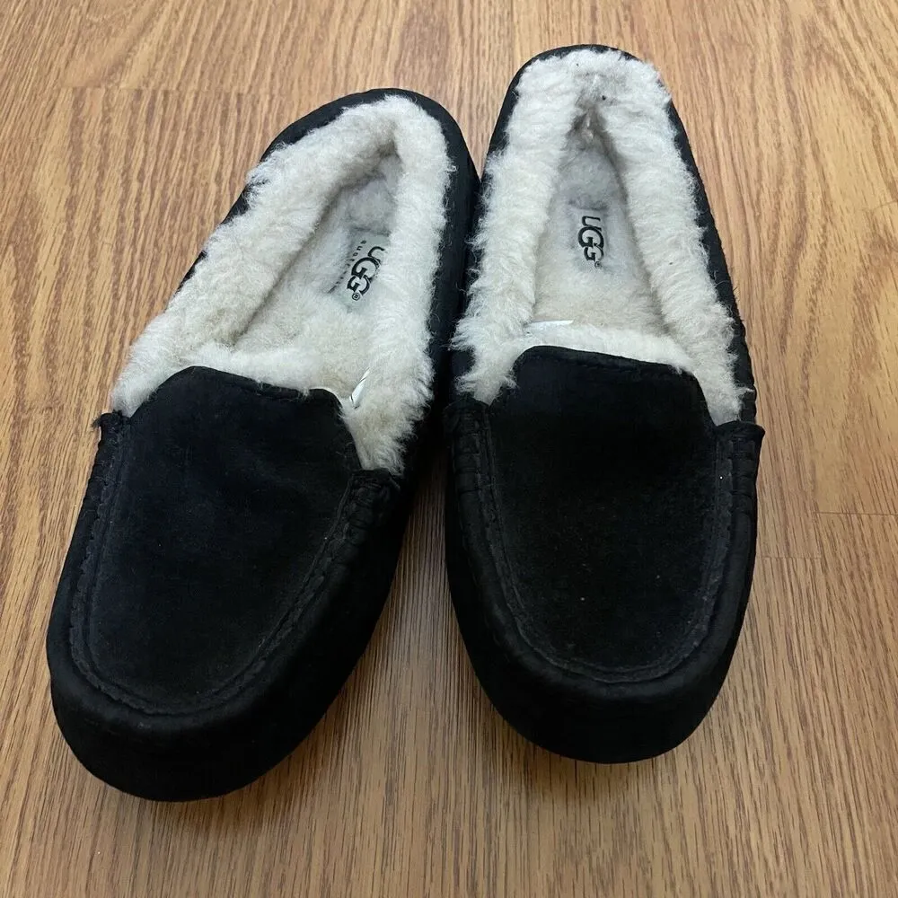 UGG Ansley black sherpa lined slip on loafers women size US 5 - Image 2