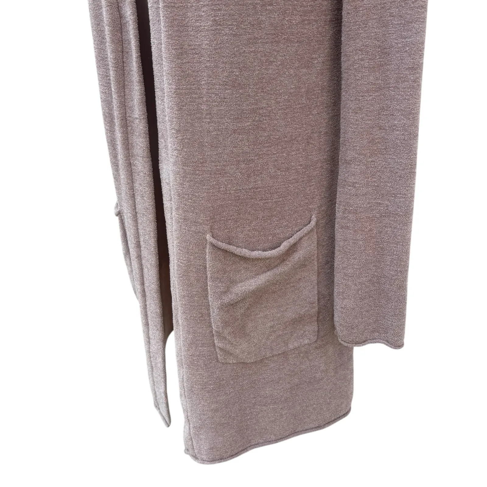Barefoot Dreams Santa Monica Long Cardigan CozyChic Ultra Lite Sz XS Mauve - Image 3