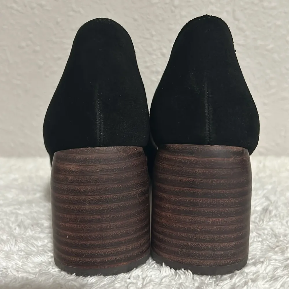 Sbicca Vintage Collection Size 6 Black Leather Volin Stacked Heel D’Orsay Mule - Image 3